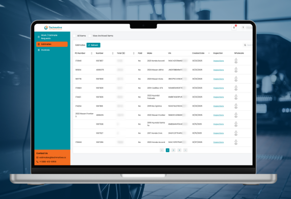 Estimates dashboard