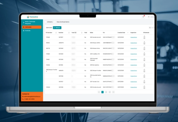 Techmotive customer portal